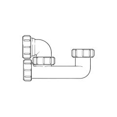 Bath Trap Low Level with Overflow Access 1.1/2"/40mm, 38mm Seal