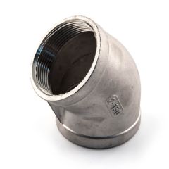 Screwed Stainless Steel 45° Elbow - 1.1/2" BSP