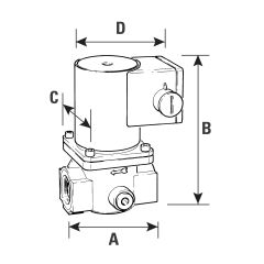 Solenoid Gas Safety Shut Off Valve - 1.1/2"