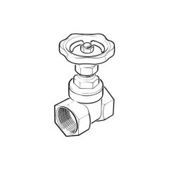 Wheelhead Gate Valve - 1.1/2" BSP F Brass PN16