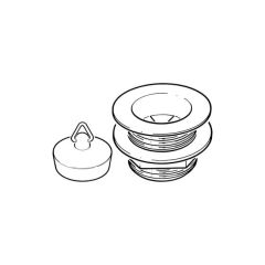 Bath Waste - 1.1/2" BSP x 1.3/8" Tail x 73mm Flange