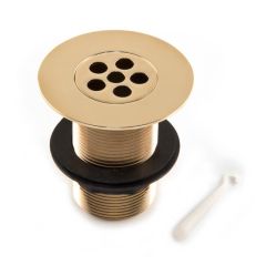 Shower Waste 86mm Flange 3.1/2" Tail Gold 1.1/2"