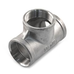 Screwed Stainless Steel Equal Tee - 1.1/2" BSP F