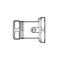 Screwdriver Operated Slotted Pump Ball Valve - 22mm