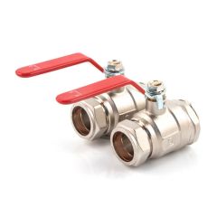 Lever Handle Ball Pump Valve - 1.1/2 x 35mm Pair