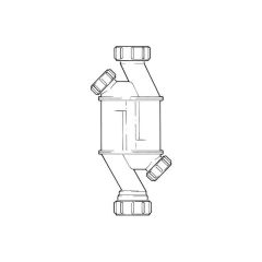 Straight Through Trap - 2 Cleaning Eyes, 1.1/4"/32mm