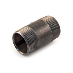 Barrel Nipple - Mild Steel - Black 1.1/4"