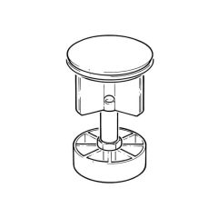 Basin Pop-Up Plug & Sealing Ring 1.1/4" Chrome