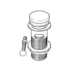 Easy-Seal Sprung Waste Chrome Slotted Brass 1.1/4"