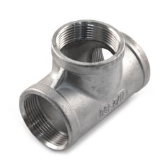 Screwed Stainless Steel Equal Tee - 1.1/4" BSP F