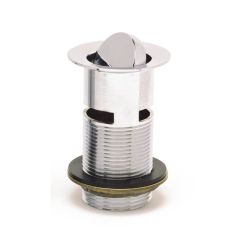 Flip Top Plug Basin Waste Chrome Brass Slotted 1.1/4"