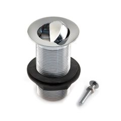 Swivel Plug Basin Waste Chrome Brass Unslotted 1.1/4"