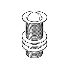 Swivel Plug Basin Waste Chrome Brass Unslotted 1.1/4"