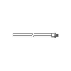 Gas Fire Tube - 1.25m x 12mm Chrome Plated