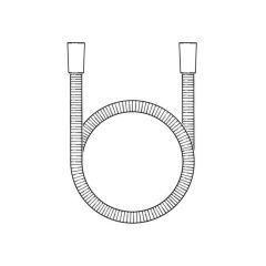 Shower Hose S/Steel - Cone x Cone, 1.25m x 7mm Bore