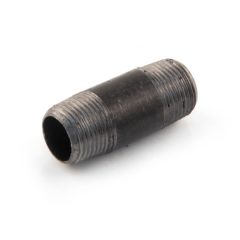 Barrel Nipple - Mild Steel - Black 1/2"