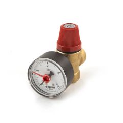 Safety Relief Valve 3 Bar with Gauge 1/2" BSP F x F