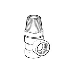 Caleffi Solar Safety Relief Valve, 6 bar - 1/2" BSP Inlet x 3/4" BSP Outlet