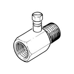 Gas Test Point Adaptor - 1/2" BSP TM x TF Nickel Plated