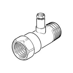 Gas Test Point Adaptor Brass - 1/2" BSP PM x BSP F