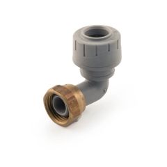 Polyplumb Bent Tap Connector - 1/2" BSP Swivel x 15mm