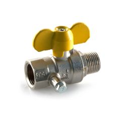 Gas Test Point Ball Valve - 1/2" BSP TM x BSP F Brass