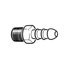 Fulham Gas Hose Nozzle - 1/2" BSP TM x 10mm