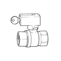 Lockable Gas Ball Valve - Full Bore 1/2"