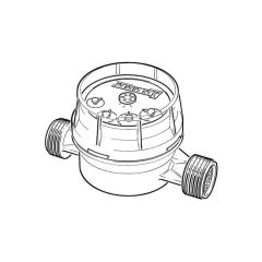 Single Jet Hot Water Meter - 1/2"