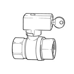 Lockable Full Bore Ball Valve - 1/2" BSP PF