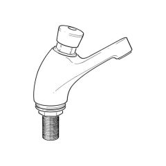 Non-Concussive Deck Basin Tap - 1/2"