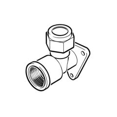 Irish Wall Plate Elbow Compression Brass 1/2 x 1/2"