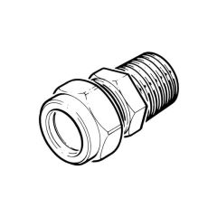 1/2" x 1/2" - Compression x BSP Taper Male Coupler - Irish Compression