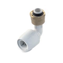 Hep2O® Bent Tap Connector - 1/2" x 15mm White