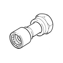 Conex Push-fit Straight Tap Connector 1/2" BSP x 15mm