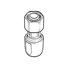 Hep2O® Straight Tap Connector - 1/2" x 15mm White