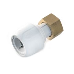 Hep2O® Straight Tap Connector - 1/2" x 15mm White