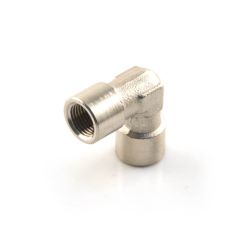 Brass Threaded Elbow - 1/4" BSP PF Nickel Plated