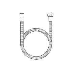 Shower Hose S/Steel - Union x Cone, 1.5m x 11mm Bore