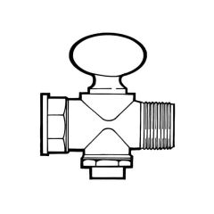 Rigid Fan Gas Cock - 1/8" M x F BSP T