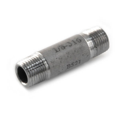 Screwed Stainless Steel Barrel Nipple - 1/8" BSP TM