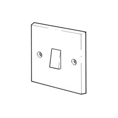 Plate Switch - 6A, 1 Gang, 1 Way, White