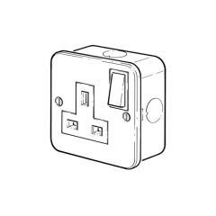 Switched Socket Outlet - 13A, 1 Gang