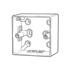 Surface-Mounted Pattress Box - 1 Gang, 16mm Deep