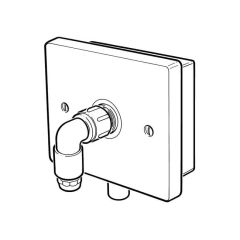 Gas Outlet Wall Rigid Fix Flush - 10/12mm Inlet x 8mm