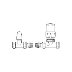 Straight TRV & Lockshield Pack - 10/15mm All Chrome