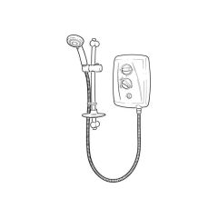 10.5 kW T80z Electric Shower Fast-Fit - White/Chrome