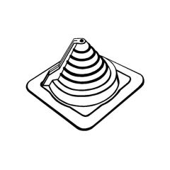 10 - 90 dia. 10 - 70 dia. 155 x 155 - V-Seal AD Series - EPDM Black