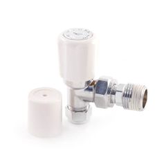 Angled Radiator Valve - 10mm with 15mm Tailpiece