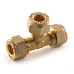 Compression Equal Tee Brass - 10mm